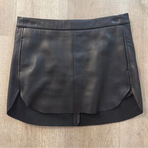 Black Leather Mini Skirt